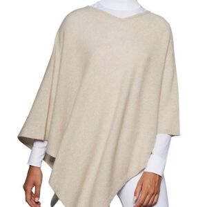 Beryll Cashmere Poncho In Oatmeal Quiet Luxury OS